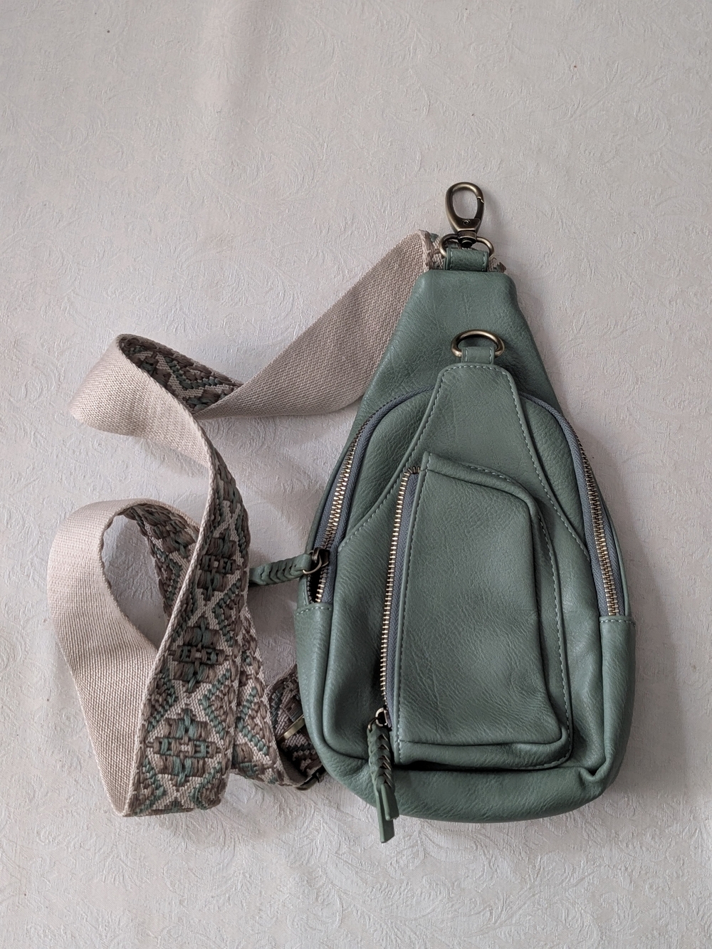 Antik Kraft Sling Crossbody Bag in Sage Green - Stylish Women’s Shoulder Bag